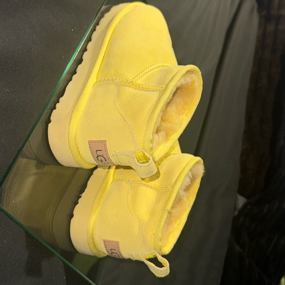 UGG Bright Yellow Suede Boots
